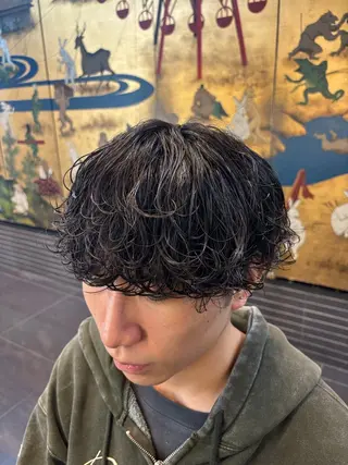 パーマ メンズ FURUSHO梅田所属・【メンズ限定】原 唯登のヘアスタイル