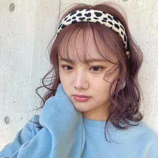 ミディアム 梅山 美侑のヘアスタイル