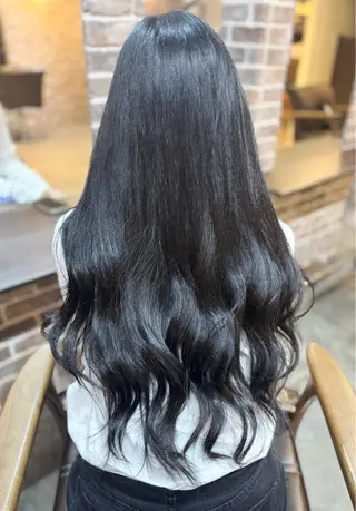 ロング カラー ブリーチ/縮毛矯正/ 川野秀真のヘアスタイル