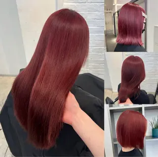 セミロング カラー 🌼動き×透明感🩵 ハイトーン/ナナのヘアスタイル