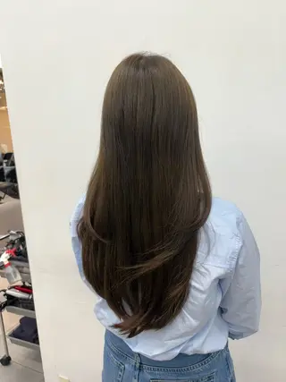 ロング カラー nok所属・レイヤー/ベージュ/ どますず🌺のヘアスタイル