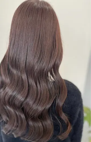 ロング カラー 上原 由起子のヘアスタイル