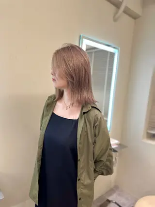 ミディアム カラー opus 店長大和 レイヤー/赤み消しのヘアスタイル