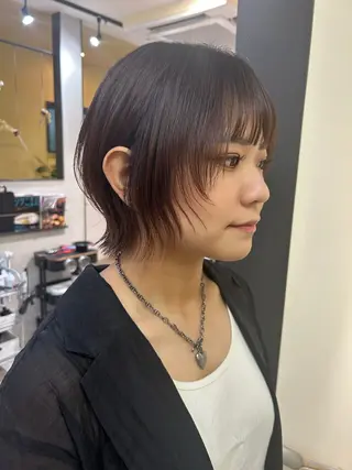 ショート hub hair レイヤー/透明感のヘアスタイル