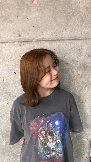 ミディアム カラー ヘアアレンジ SOL.JINGUMAE所属・原宿・デザインカラー YUI🤍ྀིのヘアスタイル