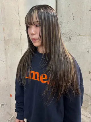 ロング カラー lani hair salon所属・SHOTO ハイトー ン/デザインカラーのヘアスタイル