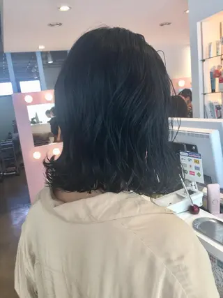 ミディアム 所渉/韓国レイヤー /ウルフカットのヘアスタイル