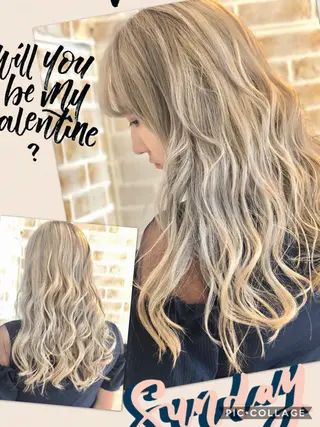 ロング カラー 永島 桜のヘアスタイル