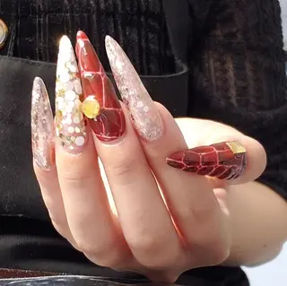 ロング ネイル クロキ 。のネイルデザイン