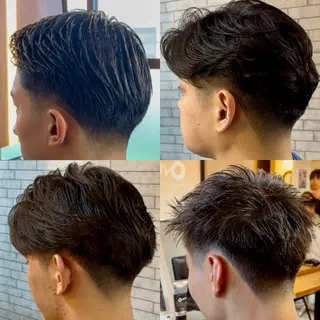 ショート カラー パーマ メンズ 海外風メンズ🇺🇸 💈N.Yuto💈のヘアスタイル