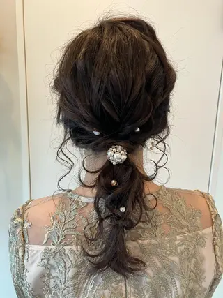 セミロング ヘアアレンジ Hair&Make Nahoのマツエク・マツパデザイン