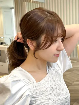 ミディアム レイヤー⭐️カラー ⭐️平川雅史のヘアスタイル