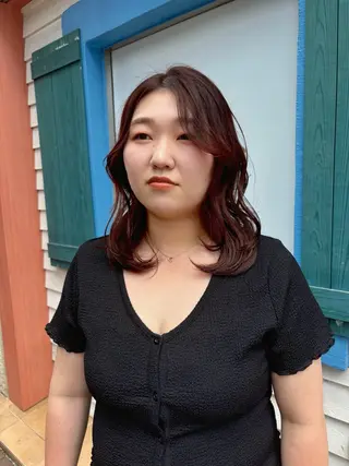 ミディアム カラー ヘアアレンジ 艶髪/髪質改善/ 松村きさらのヘアスタイル