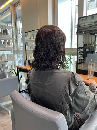 ミディアム カラー パーマ ショート/パーマ/ カラー/FUKOのヘアスタイル