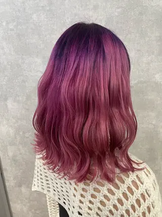 セミロング カラー ヘアアレンジ 透明感カラー/推しカ ラー☁️JURAのヘアスタイル