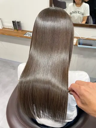 ロング 縮毛矯正、髪質改善／ 松田 龍之介のヘアスタイル