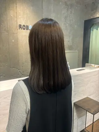 セミロング パーマ パーマ、ストレート 🫧ちひろ🫧のヘアスタイル