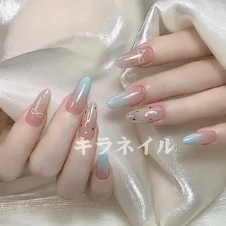 ネイル 🍑長さだし ワンホン💅モモコのネイルデザイン