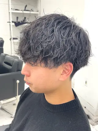 ミディアム パーマ メンズ 【柏メンズパーマ職人 】店長　KAZUMAのヘアスタイル