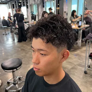 ショート カラー パーマ ヘアアレンジ メンズ キッズ 🔷横浜1のパーマ 職人🔷将太郎のヘアスタイル