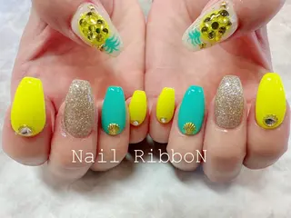 ネイル ネイルリボン 石田のネイルデザイン