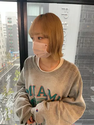 カラー La fith hair ray 札幌店所属・顔まわり/W カラー/リョウのヘアスタイル