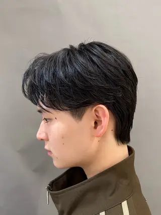 パーマ メンズ スパイキーショート/ センターパート/奈菜のヘアスタイル