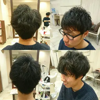 ショート メンズ タッセルボブ× 美髪・髪質改善のヘアスタイル