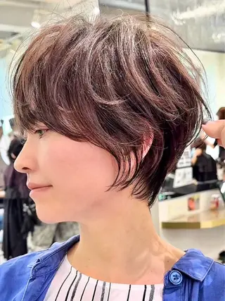 ショート カラー ショート/ボブ/ 髪質改善🍒hiyuのヘアスタイル