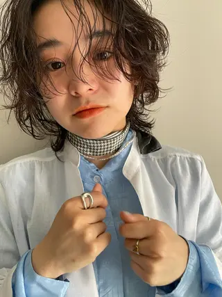 ミディアム カラー 斉藤 瑞恵のヘアスタイル