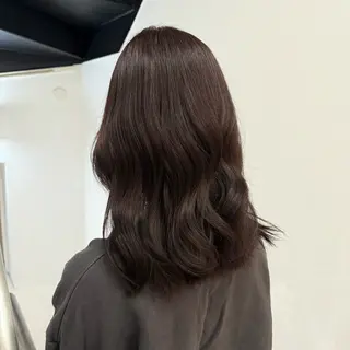 セミロング カラー 暖色カラー/白髪染め ちさとのヘアスタイル