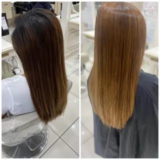 ロング カラー パーマ Ash志木/TOP 宮崎 瑠菜のヘアスタイル