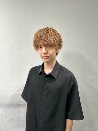 ショート パーマ ヘアアレンジ メンズ ウルフカット指名 No. 1橘しゅうとのヘアスタイル