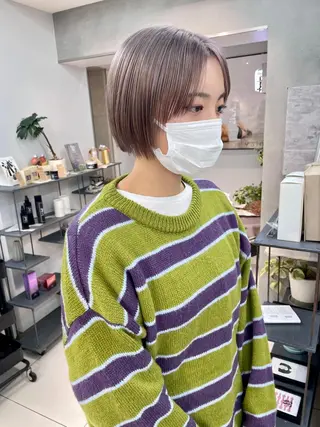 ショート カラー vain所属・パーマウルフショート 濱田匠のヘアスタイル