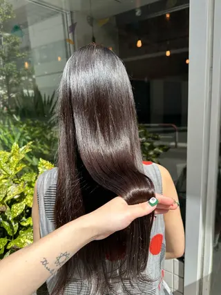 ミディアム 酸性ストレート/艶髪 /縮毛/sara❄️のヘアスタイル