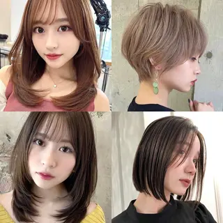 ショート レイヤー/顔まわり 縮毛矯正/月城宏清のヘアスタイル