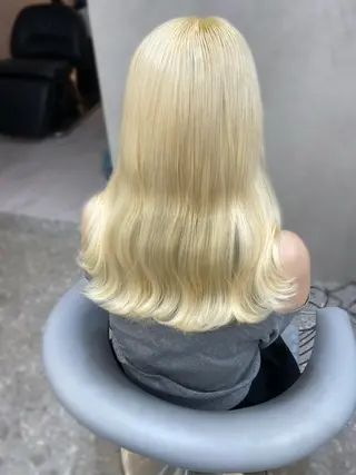 セミロング カラー 新宿/韓国ヘア 中明度カラー/かやのヘアスタイル