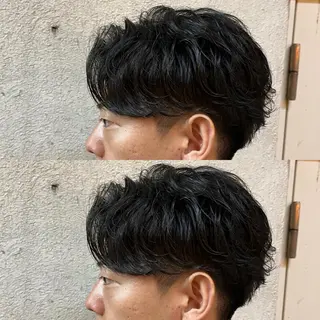 ショート パーマ メンズ 🏆メンズヘア特化 🥇代表りんぺーのヘアスタイル