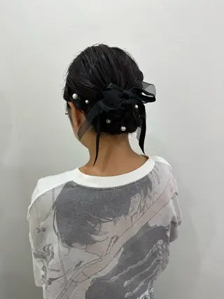 ショート ヘアアレンジ ヘアセット/艶カラー 💐nao.のヘアスタイル