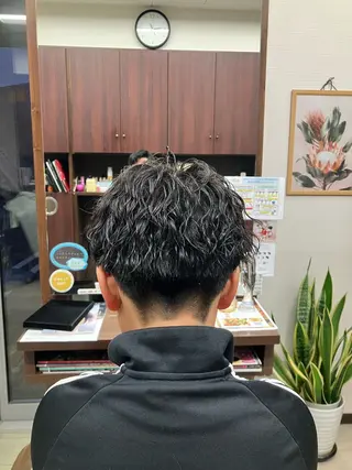 ショート パーマ メンズ キッズ Naka haraのヘアスタイル