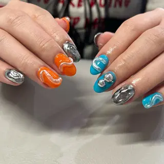 ネイル Ray. ちゅるん系ニュアンスのネイルデザイン