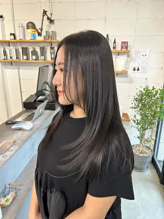 ロング やりすぎないパーマ ニュアンスパーマのヘアスタイル