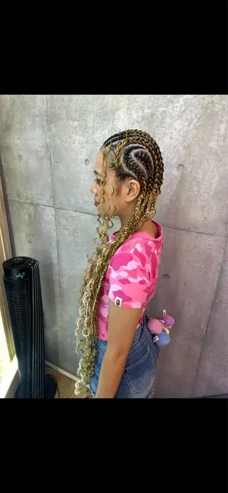 ロング ヘアアレンジ HARURU🪮✨ ブレイズ海外ヘアのヘアスタイル