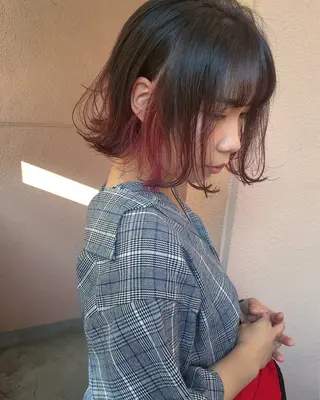 ミディアム カラー clan所属・志賀 海音のヘアスタイル