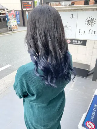 セミロング カラーブリーチ特化 石原勇希のヘアスタイル