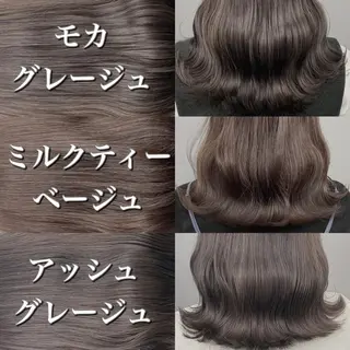 ミディアム グレージュ 透明感 ブリーチなし田島晃汰のヘアスタイル