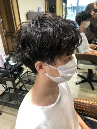 ショート パーマ メンズ パーマ/ハイトーン スパイキー/神田正紀のヘアスタイル