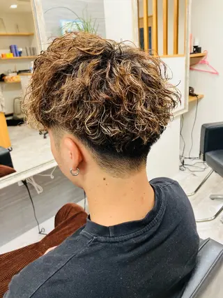 パーマ メンズ メンズ特化/パーマ/ フェードWATARUのヘアスタイル