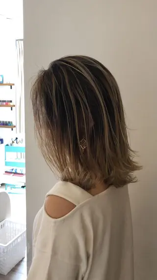 ミディアム カラー ブリーチカラー🌈 石垣翔太のヘアスタイル