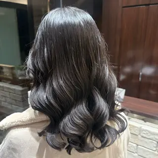 ミディアム パーマ 韓国風/コテ巻き風 パーマ/るい🌿のヘアスタイル